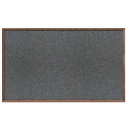 United Visual Products Decor Wood Combo Board, 72"x48", Walnut/White Porcelain & Pearl UV705DEFAB-WALNUT-WHTPORC-PEARL